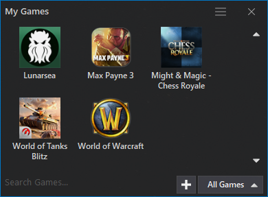 Game Fire - My Games Desktop widget